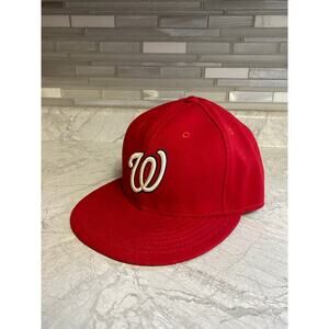 Washington Nationals New Era 59Fifty Fitted Hat Size 7 3/8